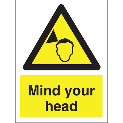 Mind your head med tekst 200 x 150 mm