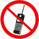 Mobiltelefon forbudt, forbudsskilt, plast