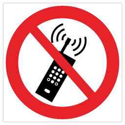 [17-J-130101] Mobiltelefon forbudt - Gulvskilt 400 x 400 mm