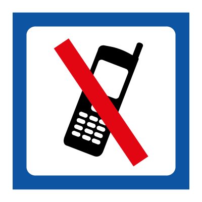 Mobiltelefon forbudt piktogram