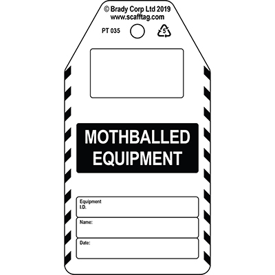 [30-306752] Mothballed Equipment tag
