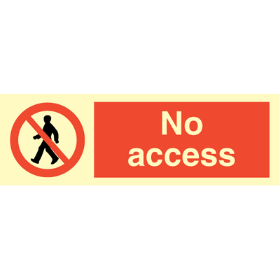 No access 100 x 300 mm