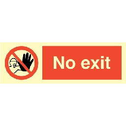 No exit, 100 x 300 mm