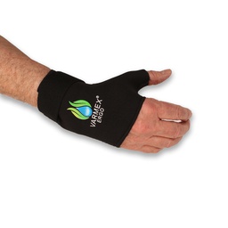 Håndledsstøtte og tommelfingerstøtte i neopren, støtter og varmer, med velcrolukning ingen generende sygninger længde 20 cm