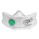 BLS 860 Sikkerhedsmaske beskytter mod vira og bakterier luftbårne stoffer  FFP3 R D. Flickit fladfoldet innovativ for hurtig åbning. Masken kan genanvendes