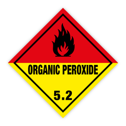 [17-J-132303MF] Organic peroxide kl. 5.2 fareseddel - Magnetfolie - 250 x 250 mm