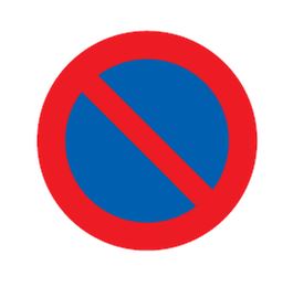 [17-F-405166DB] Parkering forbudt, Ø 70 cm, 2-sidet, færdselstavle