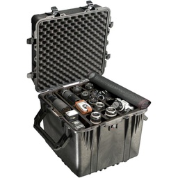 [18-0370-004-110E] PELI™ Professionel vand-, luft- og støvtæt case i slagfast plast. PELI™ 0370 Cube Case, med skillerumssæt