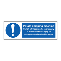 Potato chipping machine 100 x 300 mm
