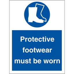 Protective footwear must be worn - 200 x 150 mm