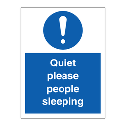Quiet please people sleeping 200 x 150 mm