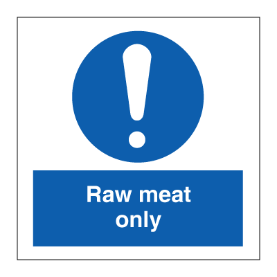 Raw meat only 100 x 100 mm