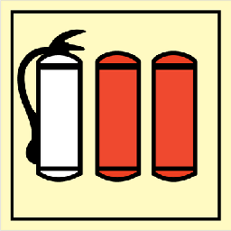[17-104116] Refill for fire extinguisher skilt i selvklæbende vinyl