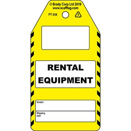 [30-306755] Rental Equipment (Vendor) tag