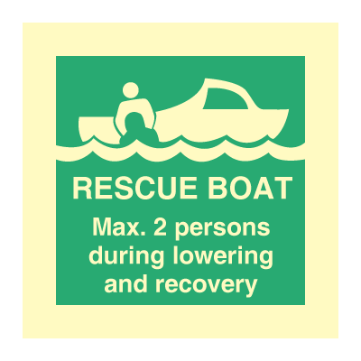 Rescue boat - Max 2 persons 150 x 150 mm