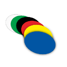 [17-J-2466] Runde gulvmærker (dots) til sikkerhedsafmærkning flere farver og størrelser ring og hør nærmere