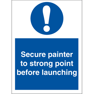 Secure painter to strong point 200 x 150 mm