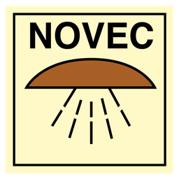 Space Protected by NOVEC - IMO Fire Control Safety Sign