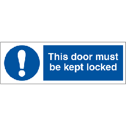 [17-J-2623] This door must be kept locked