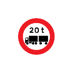 Totalvægt af vogntog C 32 forbudstavle
